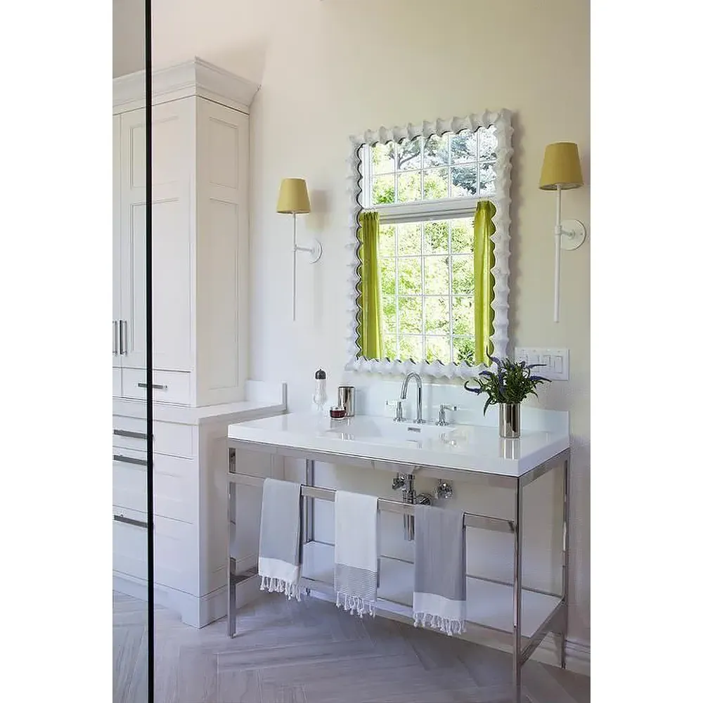 Clyde Small Wall Mirror - White, Resin