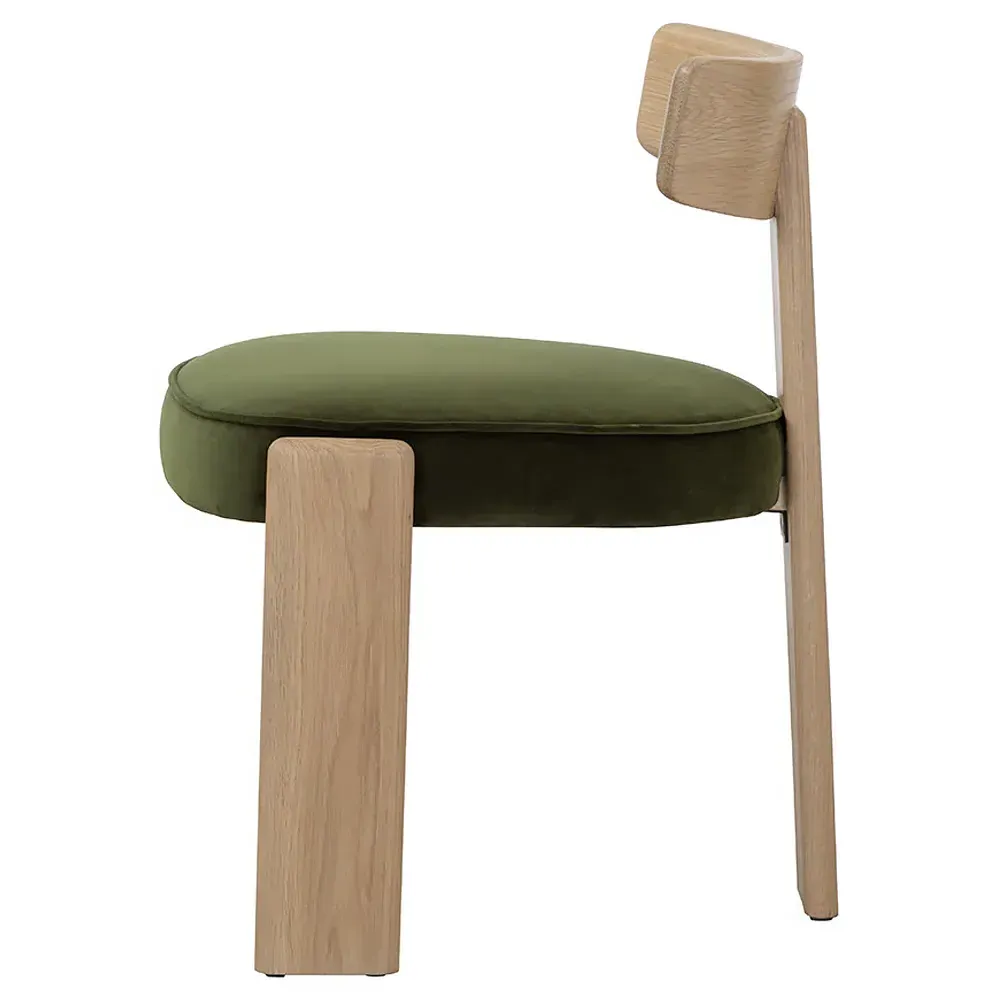 Cobham Dining Side Chair Set of 2 - Green, Oak