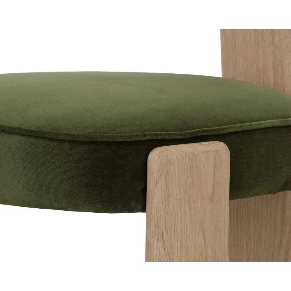 Cobham Dining Side Chair Set of 2 - Green, Oak