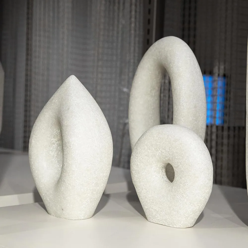 Coco Ricestone Sculptures Set of 3 - White