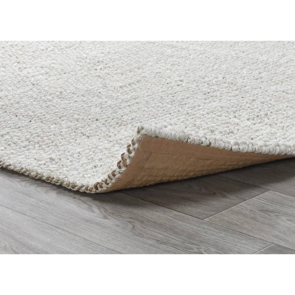 Cole 2x3 Solid Loop Jute Rug - White