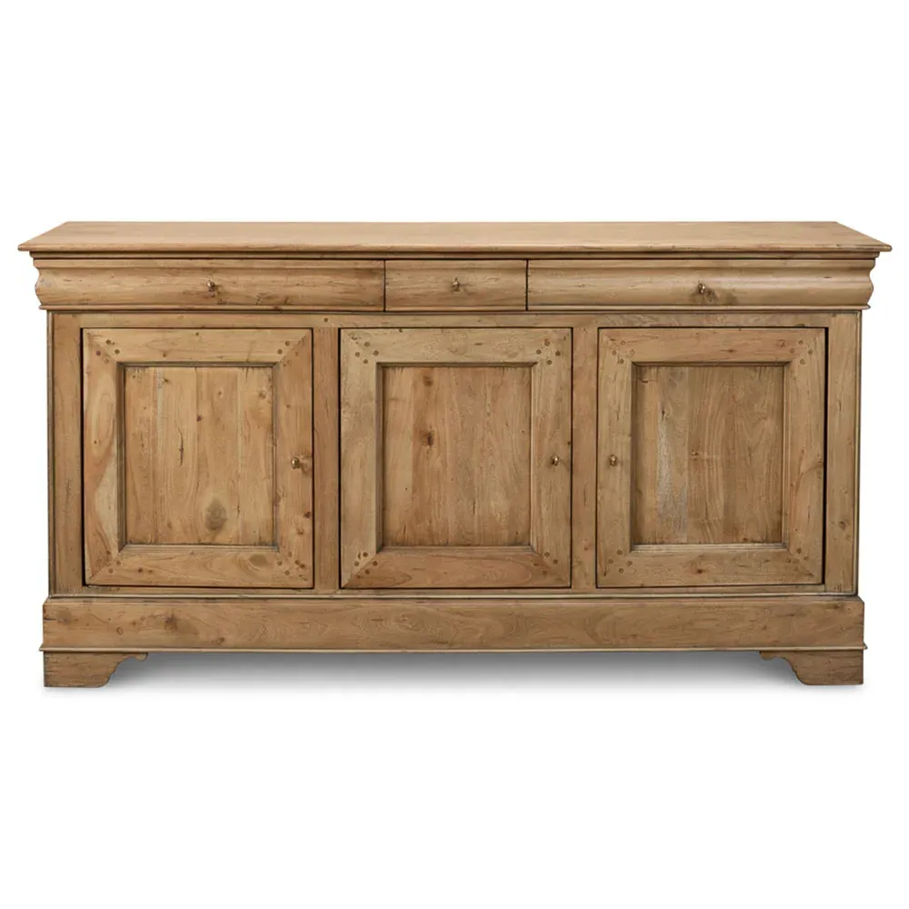 Cole 3-Door Buffet Sideboard - Brown, Walnut Wood image