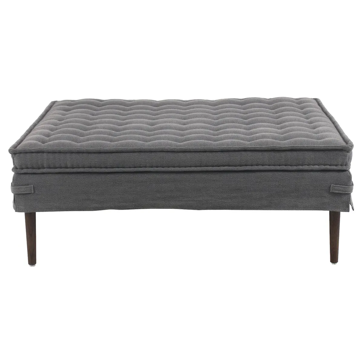 Cole 48" Square Ottoman - Broadway Denim, Linen image