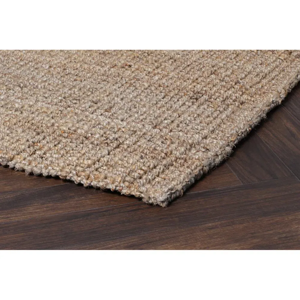 Cole 8x10 Solid Loop Jute Rug - Brown