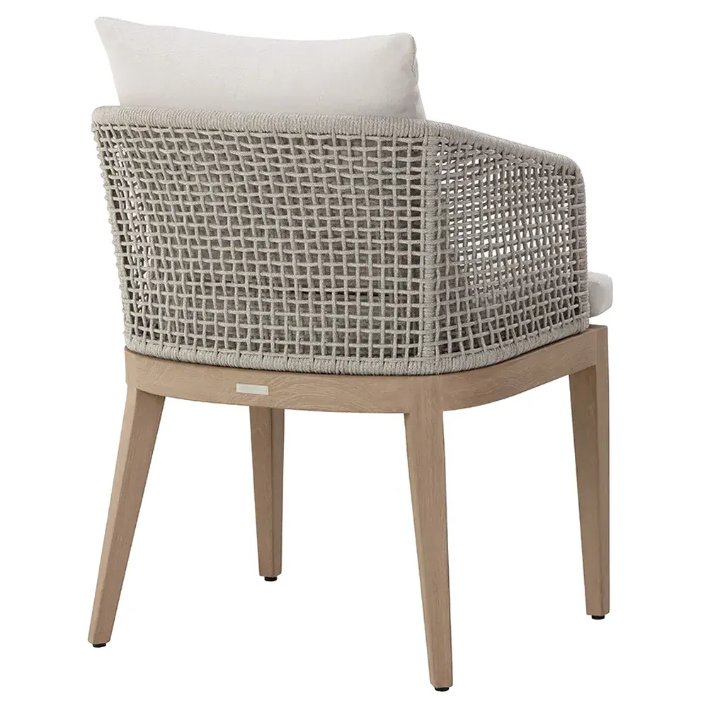 Coleman Woven Outdoor Dining Chair - Palazzo Cream, Teak