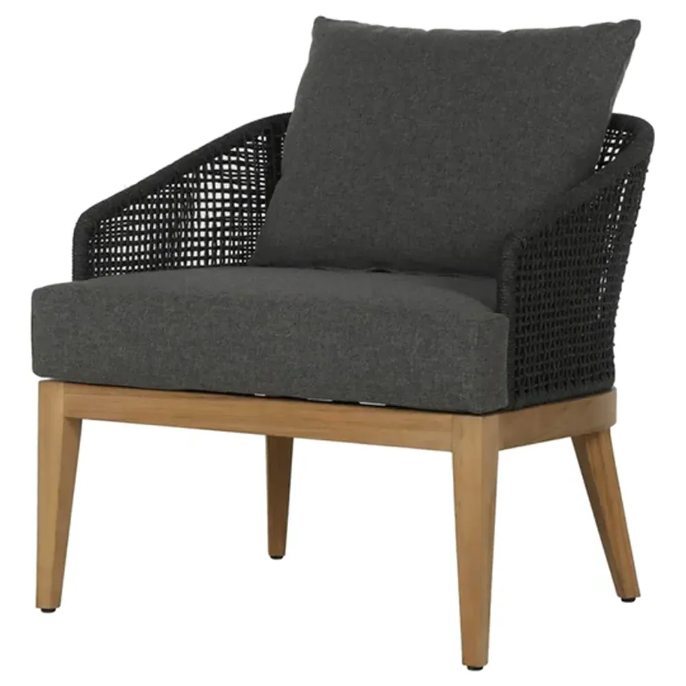 Coleman Woven Outdoor Lounge Chair - Grey, Teak