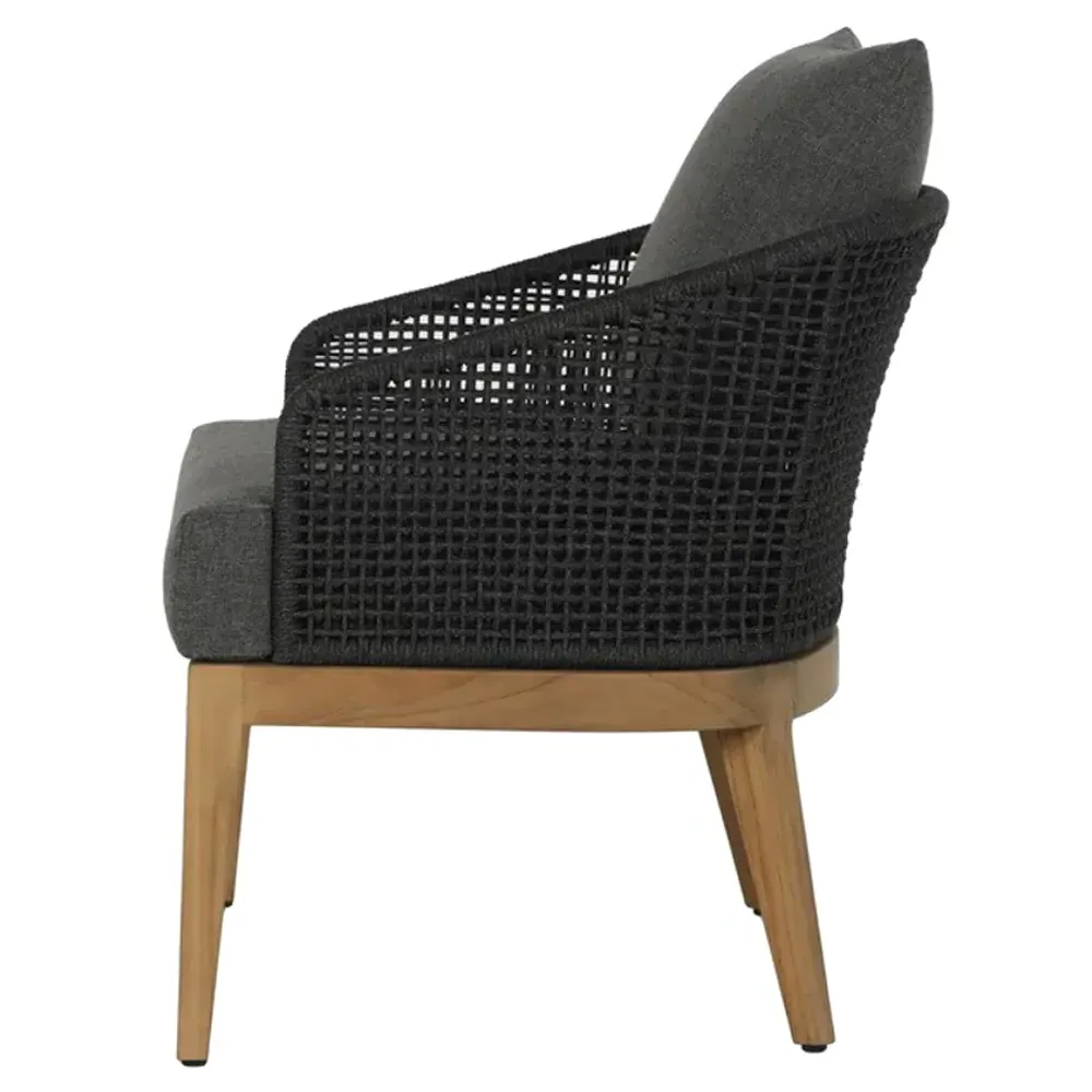Coleman Woven Outdoor Lounge Chair - Grey, Teak