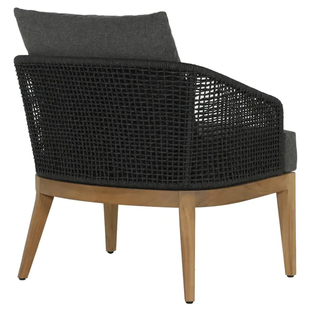 Coleman Woven Outdoor Lounge Chair - Grey, Teak