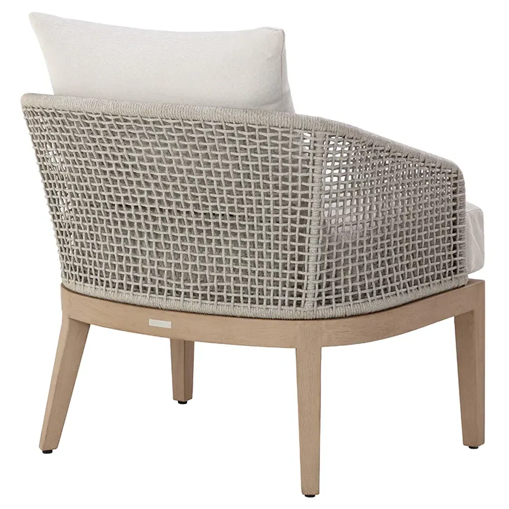 Coleman Woven Outdoor Lounge Chair - Palazzo Cream, Teak