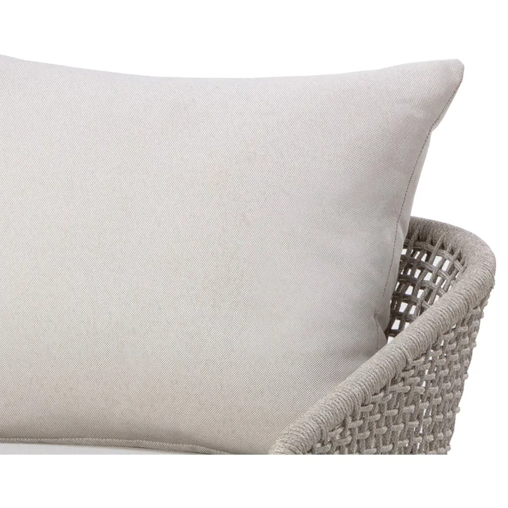 Coleman Woven Outdoor Lounge Chair - Palazzo Cream, Teak