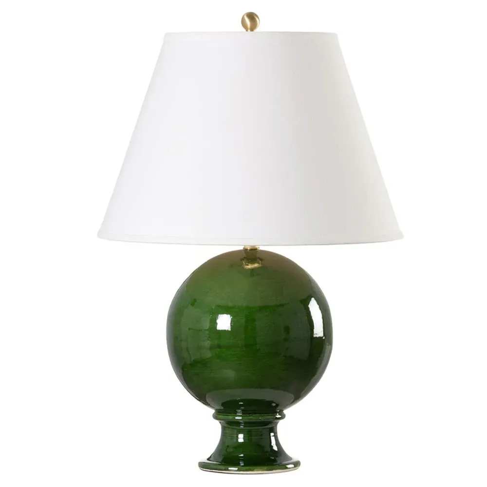 Colette Sphere Ceramic Table Lamp - Green