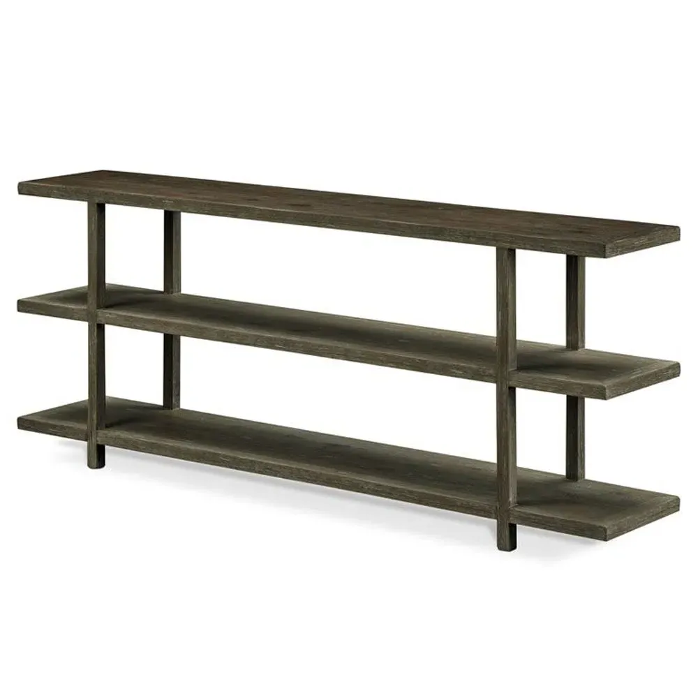 Collector Rectangular Console Table - Worn Black, Oak