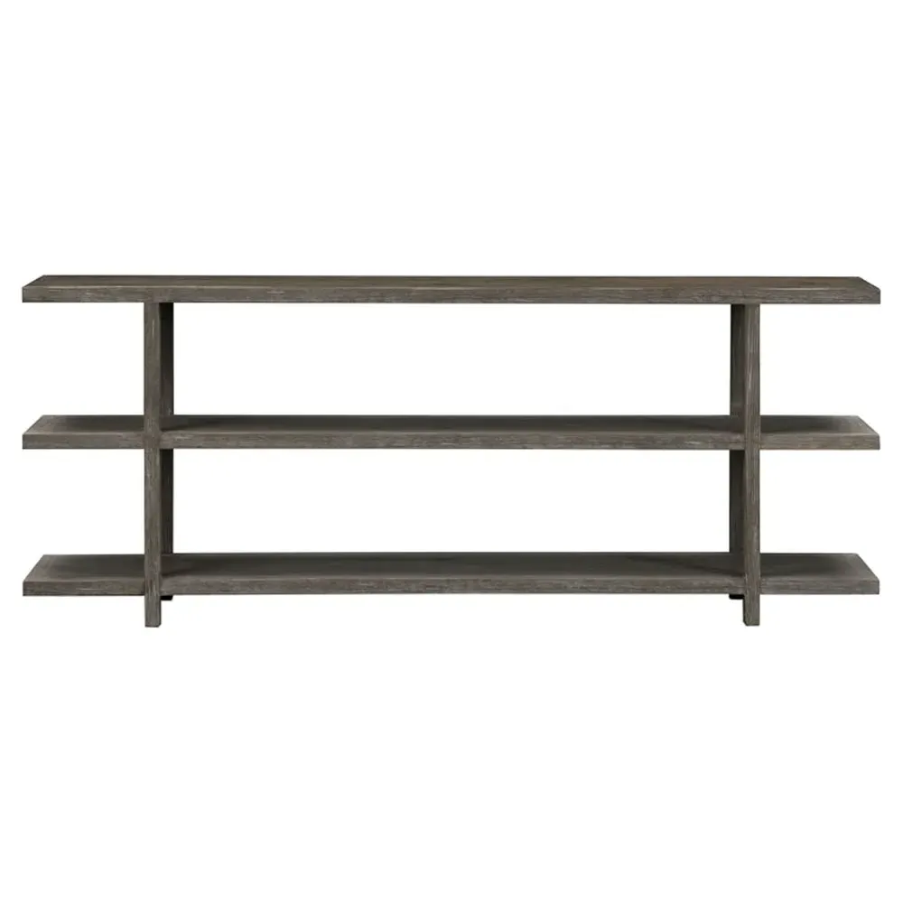 Collector Rectangular Console Table - Worn Black, Oak