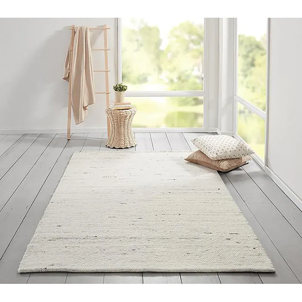 Collin Sandstone Rug - Ivory, Wool