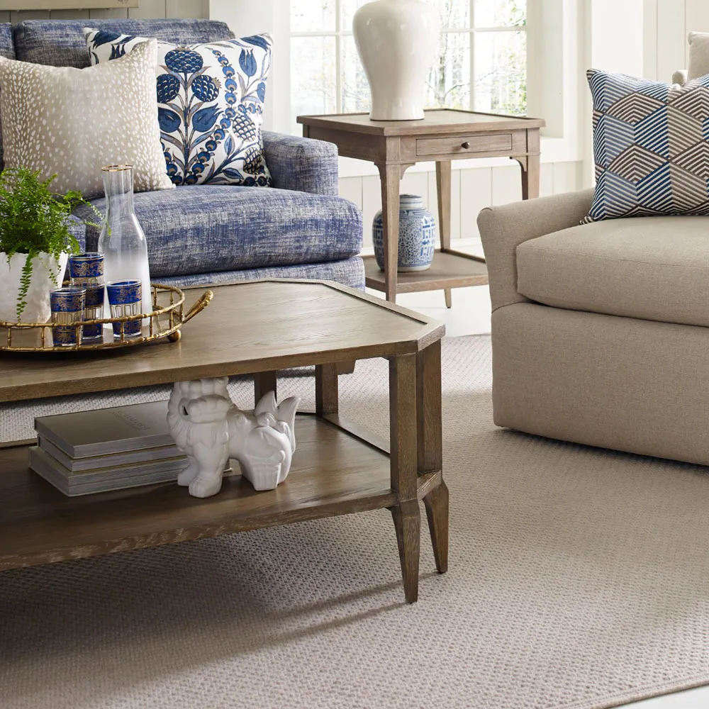 Collins Rectangular Lamp Table - Brown, Oak