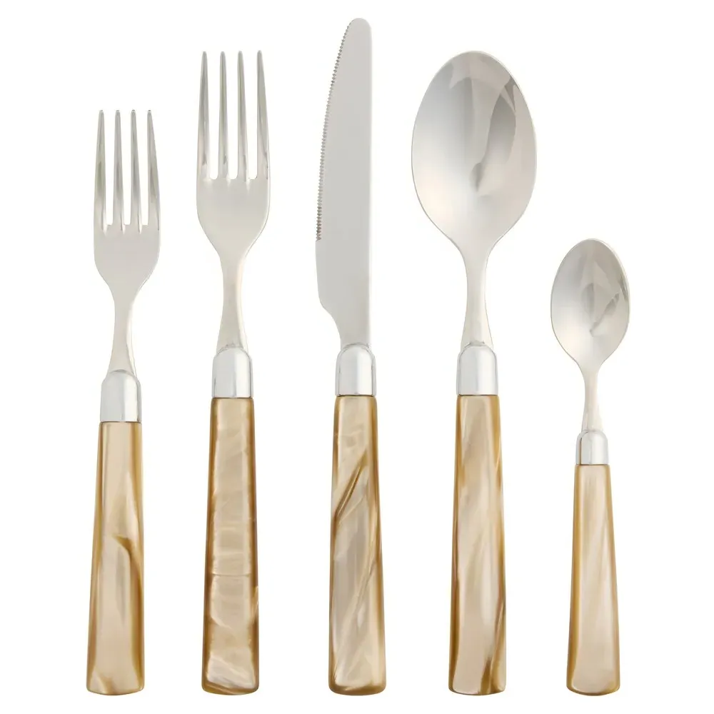 Colson 5 Piece Flatware Set - Champagne, Acrylic