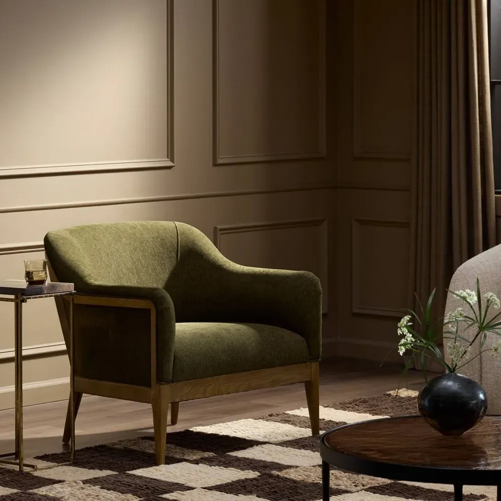 Colston Arm Chair - Olive, Ash