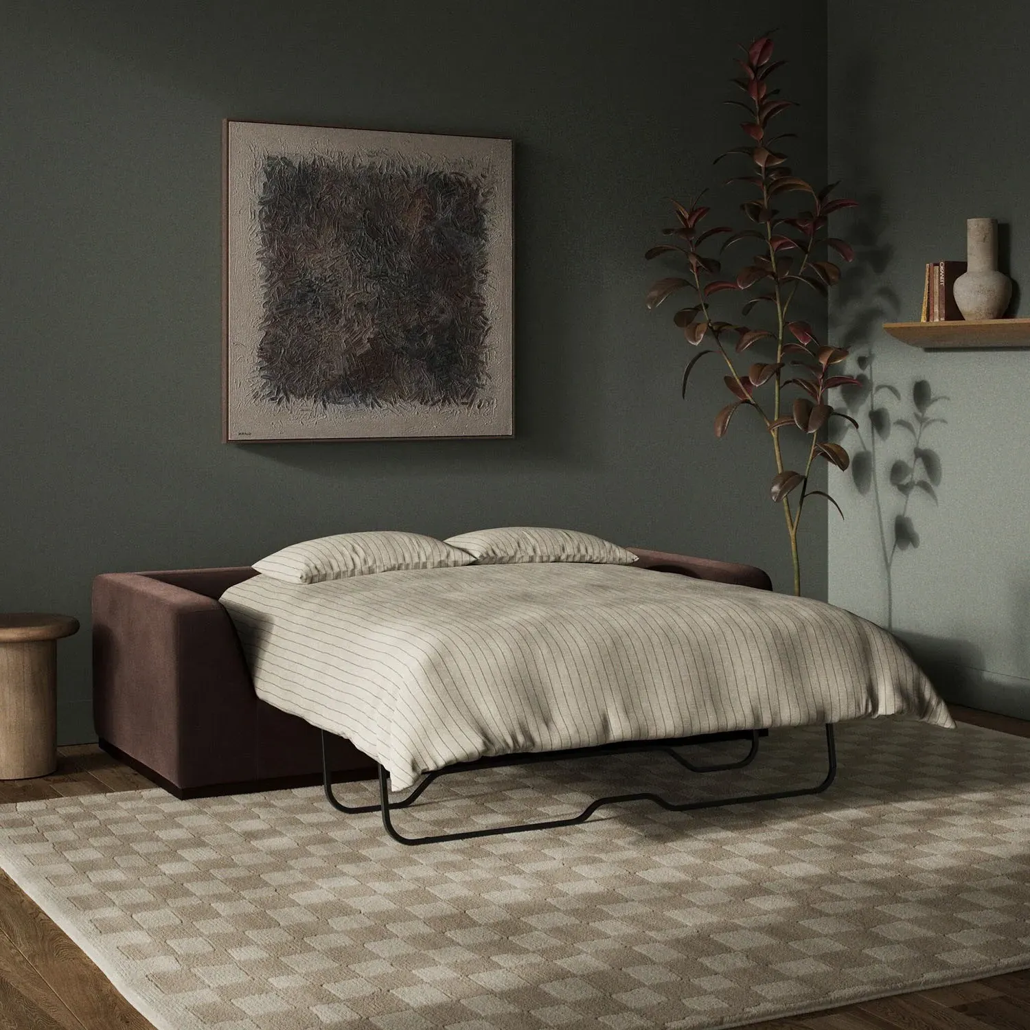 Colt Sleeper Sofa - Cocoa, Velvet