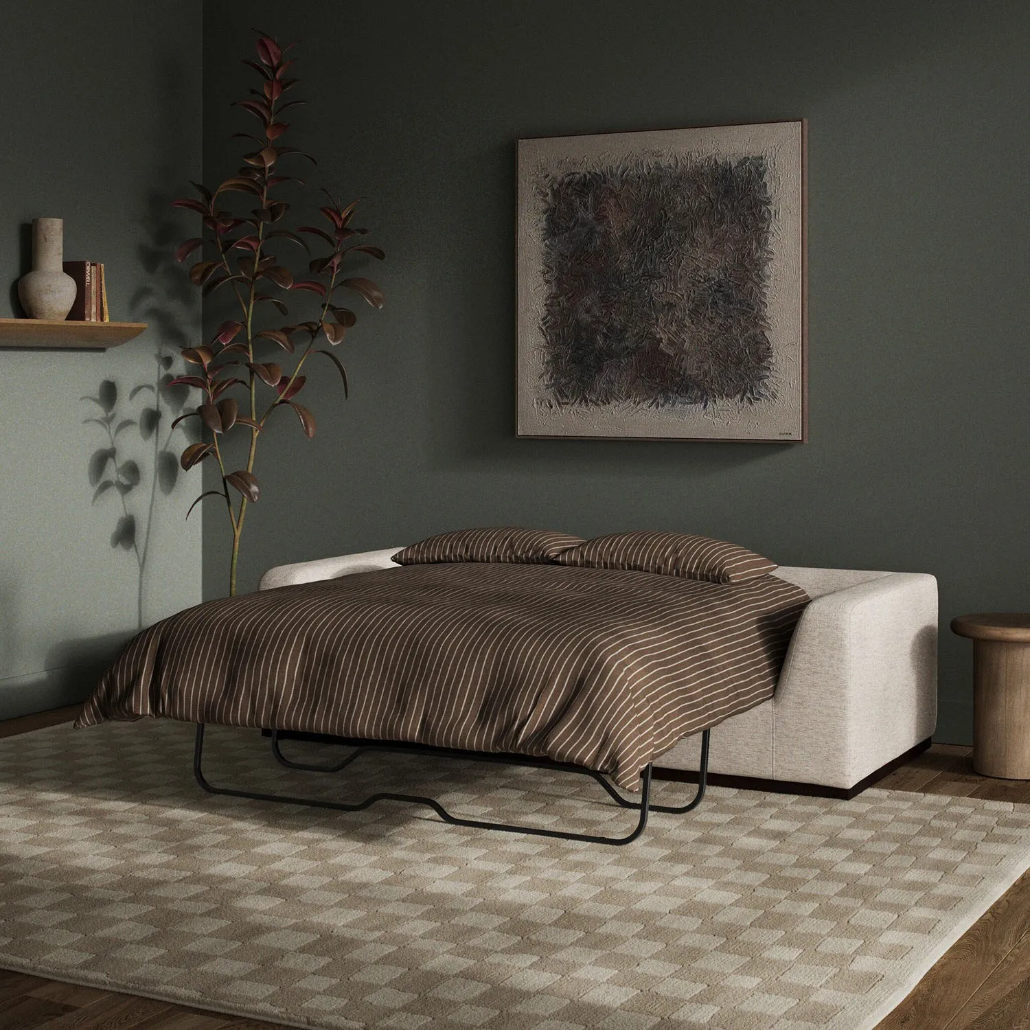 Colt Sleeper Sofa - Cream, Crypton Performance Fabric