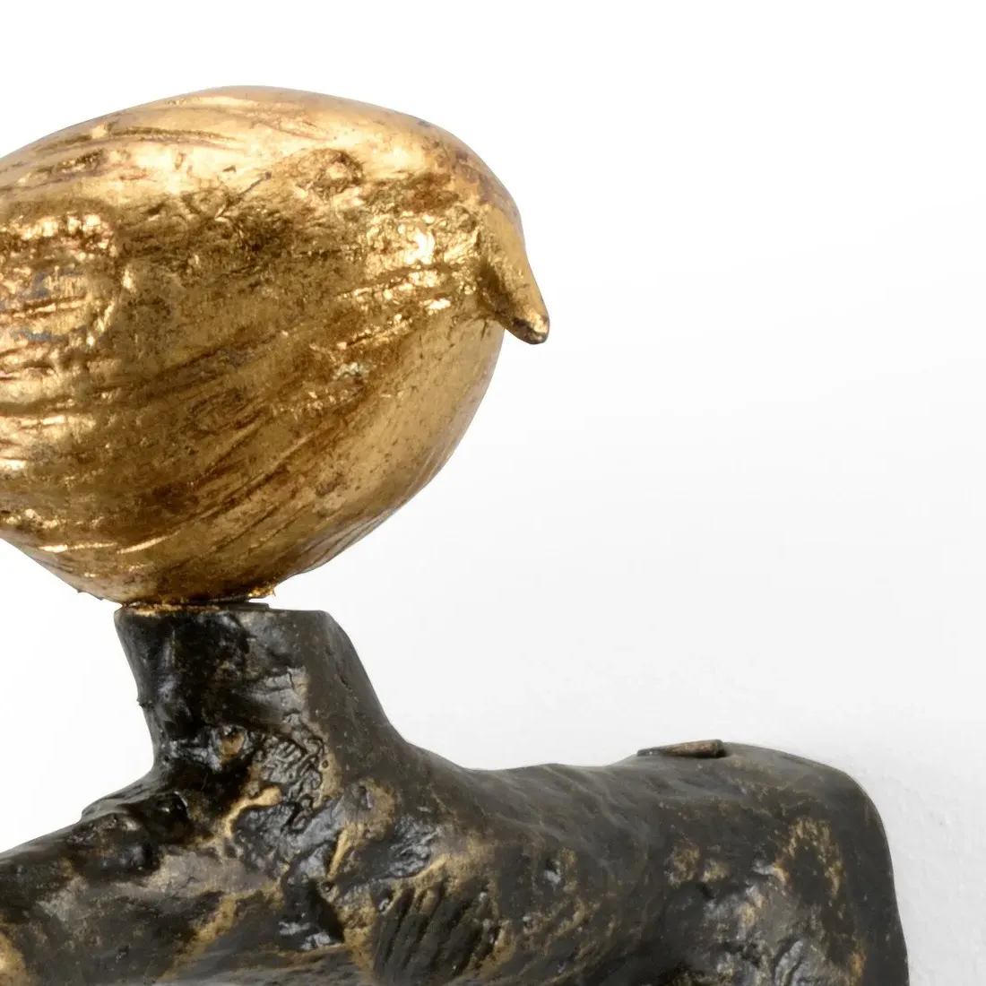 Colton Bird Wall Sculpture - Antique Gold, Iron