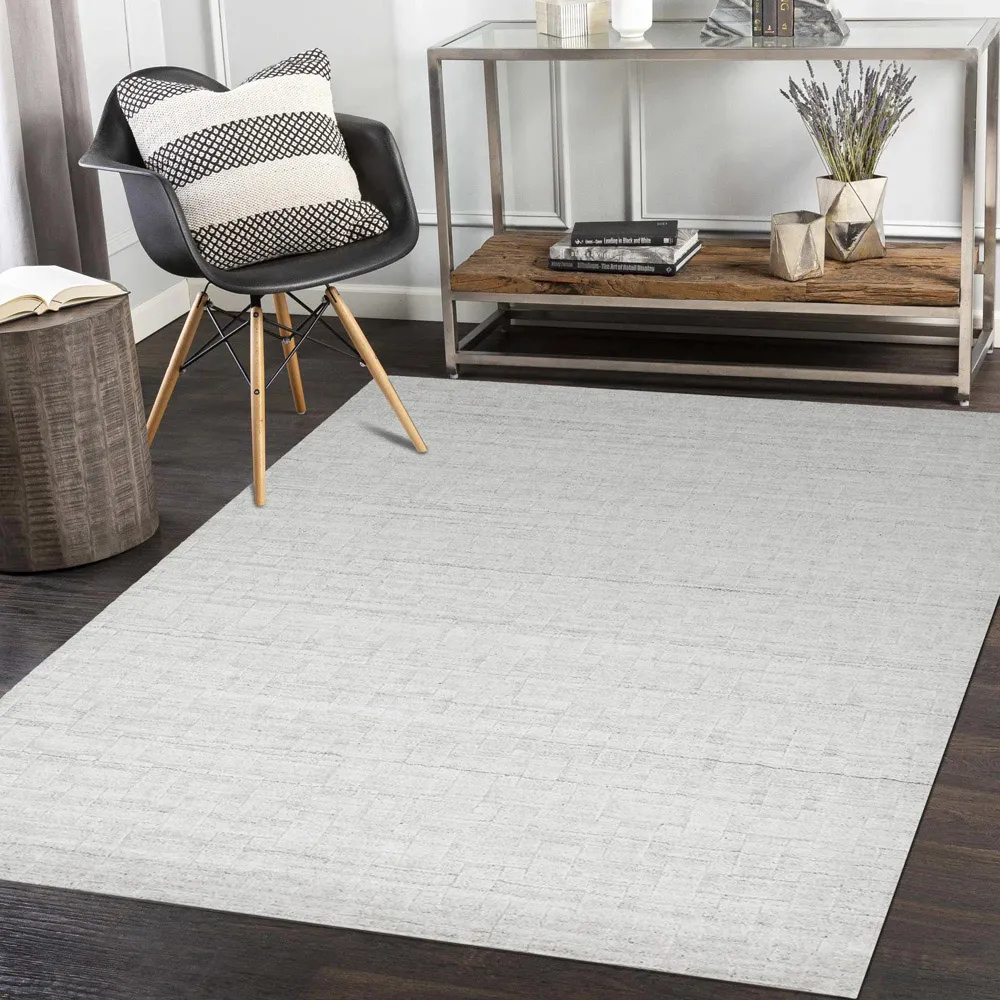 Colton Solid Rug - Alabaster Grey, Wool