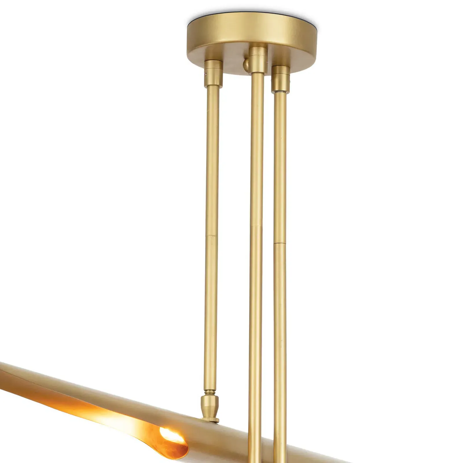 Concorde Sputnik Chandelier - Natural Brass, Steel