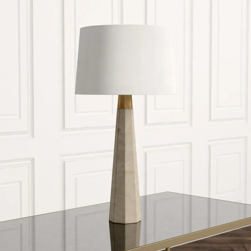 Concrete Brass Wrench Table Lamp - Grey, Concrete