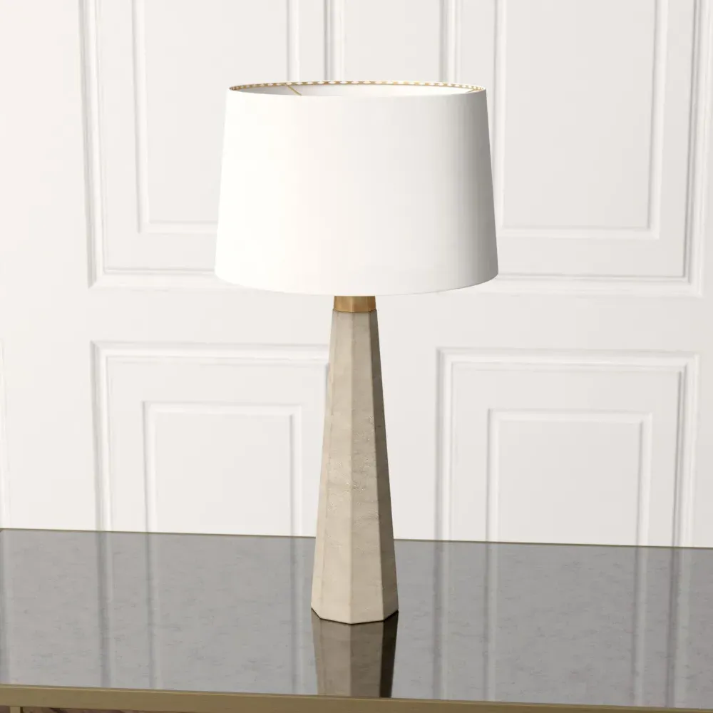 Concrete Brass Wrench Table Lamp - Grey, Concrete