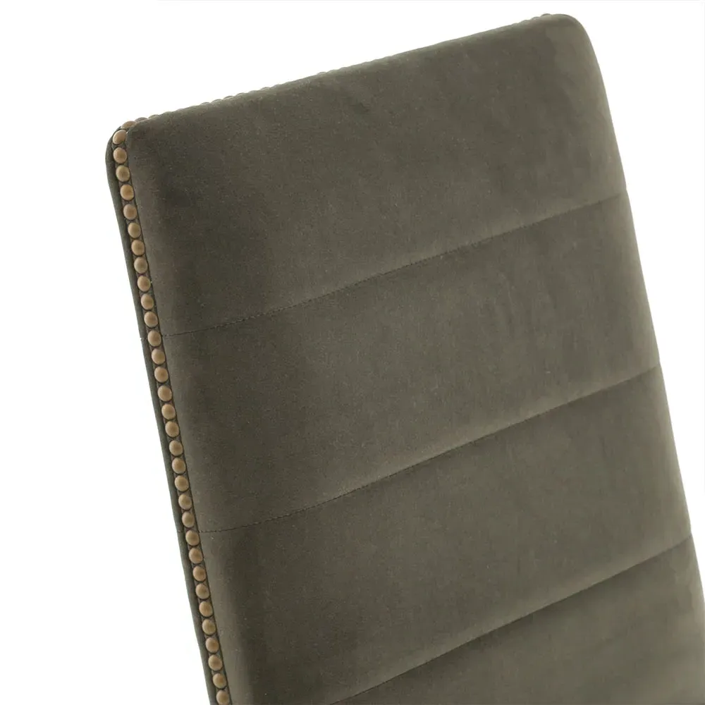 Conde Upholstered Dining Chair with Nailhead Trim - Sage Green