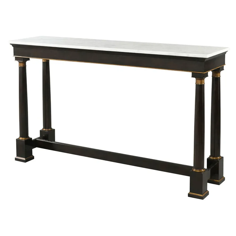 Connor Console Table - Black, Marble image