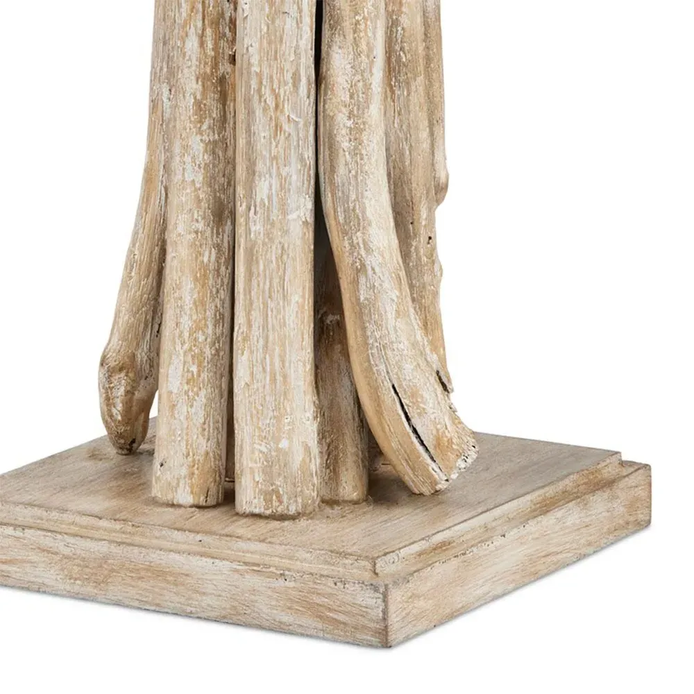 Connor Rustic Lodge Table Lamp - Whitewash, Driftwood
