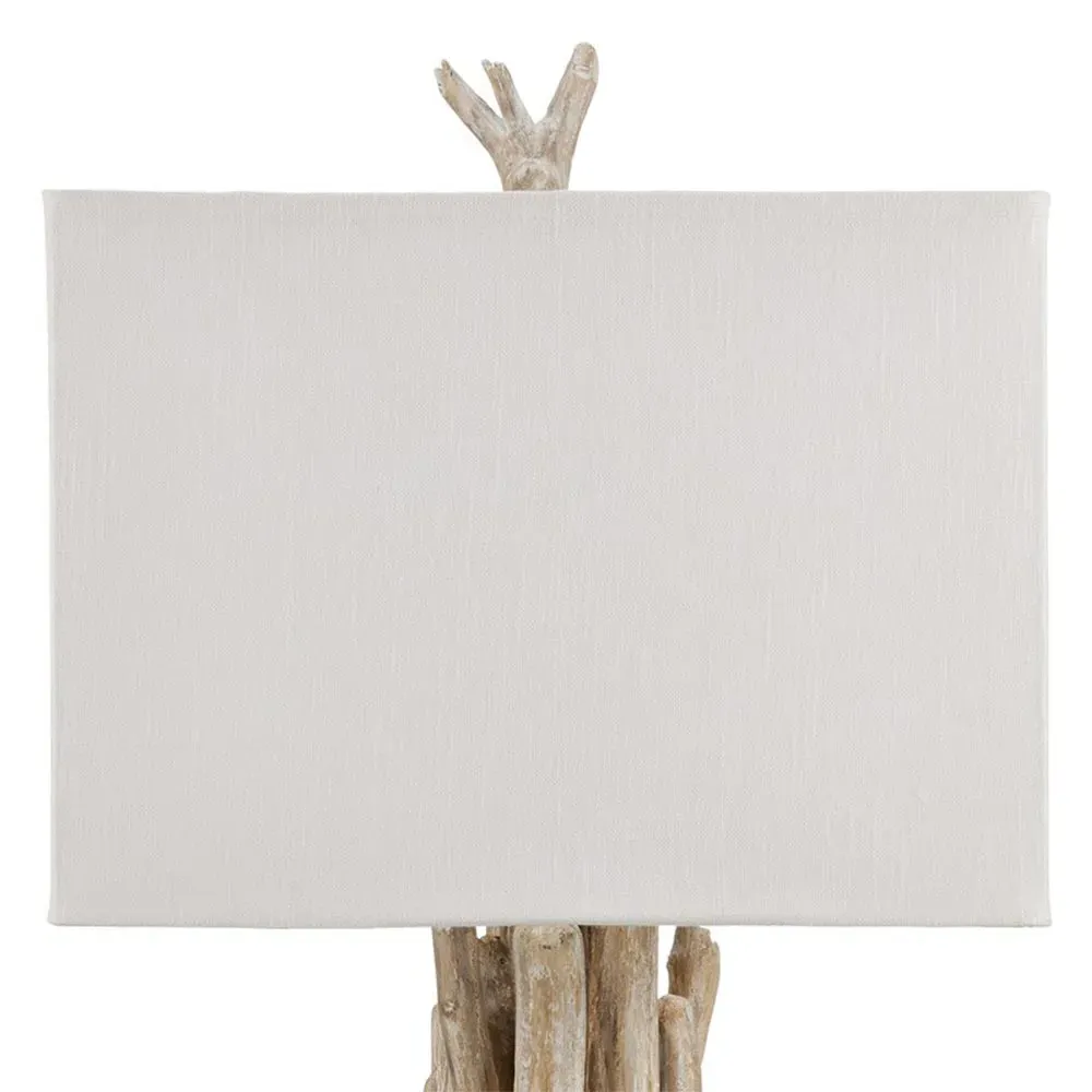 Connor Rustic Lodge Table Lamp - Whitewash, Driftwood