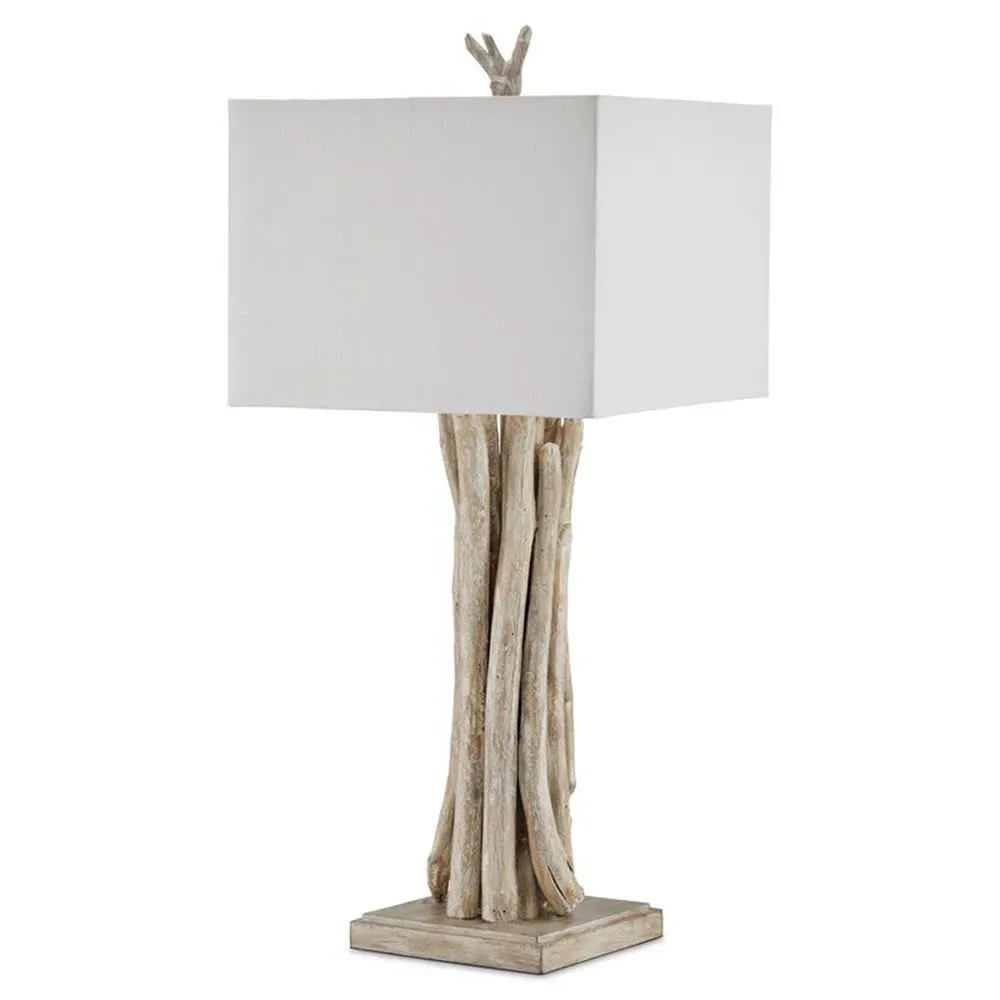 Connor Rustic Lodge Table Lamp - Whitewash, Driftwood image