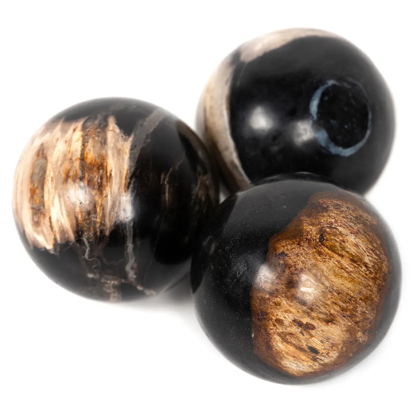 Conor Round Decorative Objects Set - Black, Wood