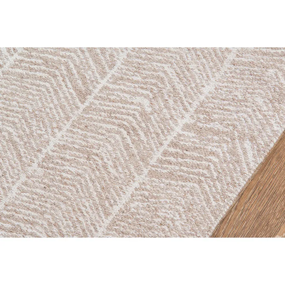 Conrad Large Geometric Patterned Rug - Brown, PET