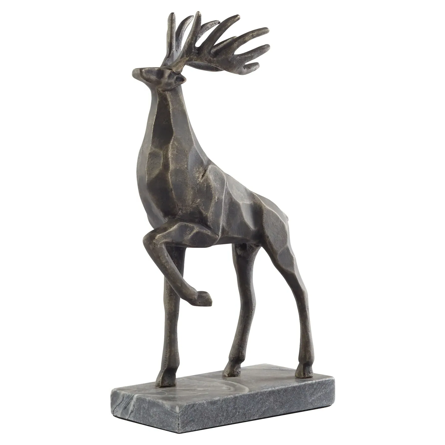 Conrad Stag Statue - Black, Aluminum image