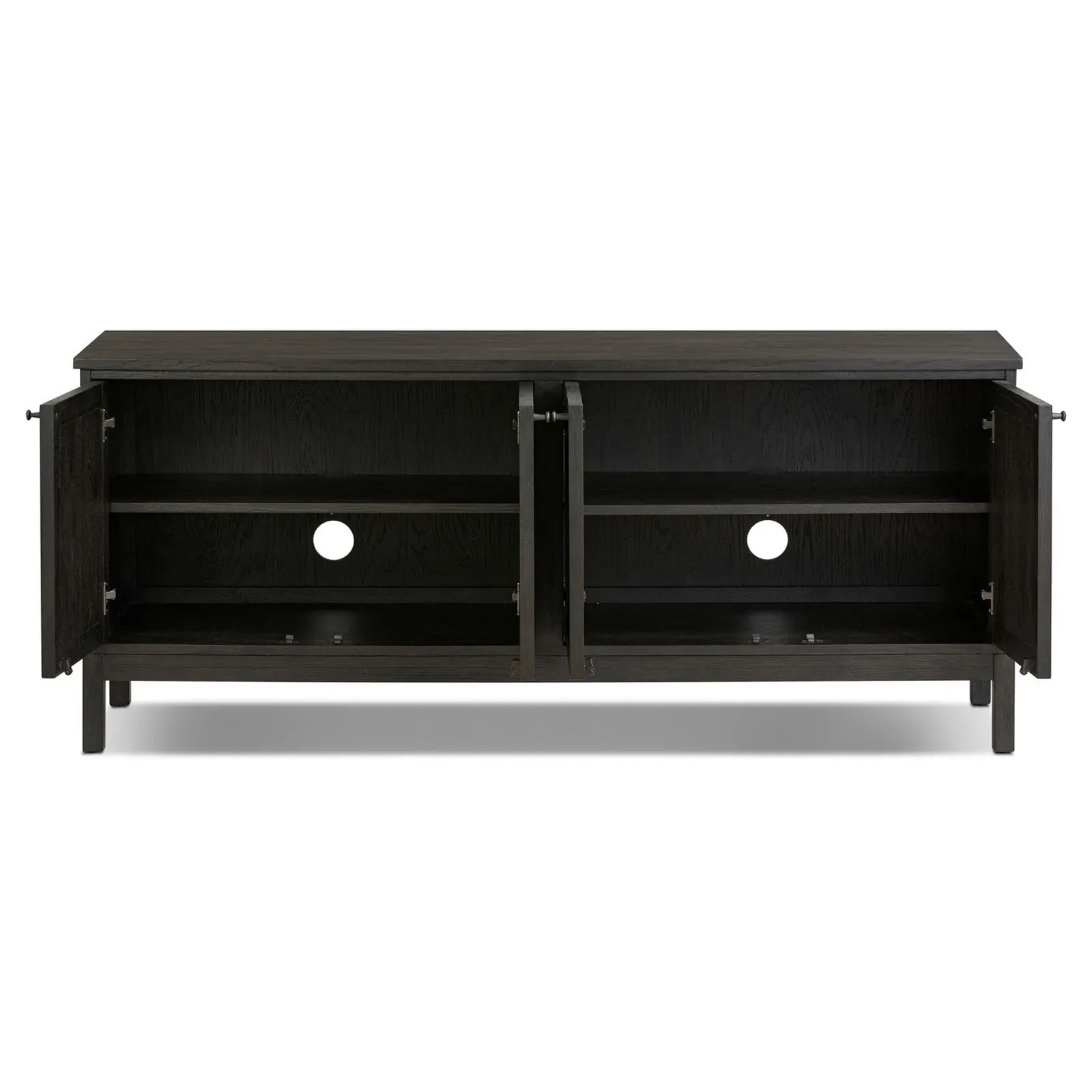 Constance 66" Media Console - Black, Oak