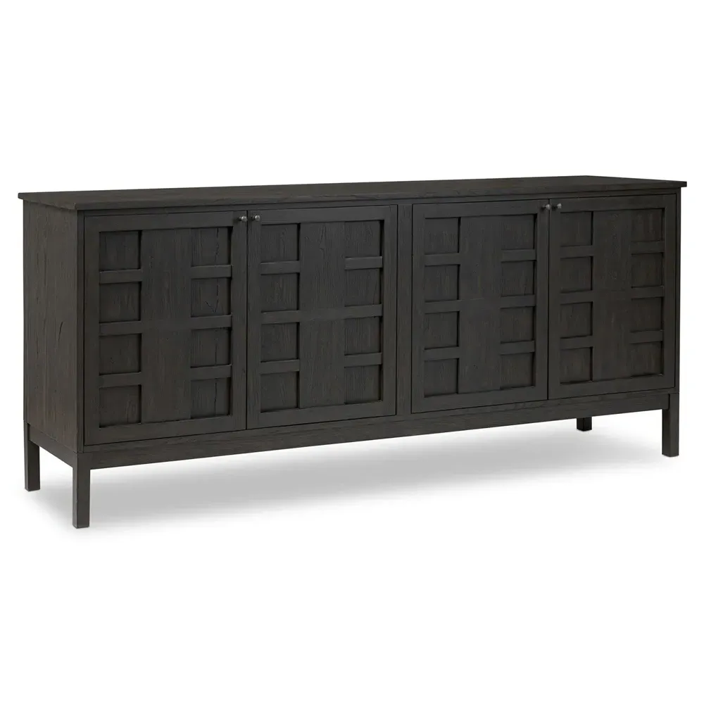 Constance 82" Media Console - Black, Oak