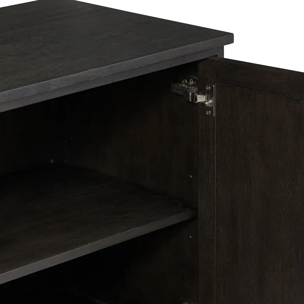 Constance 82" Media Console - Black, Oak