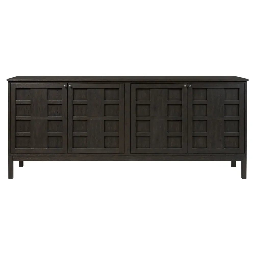Constance 82" Media Console - Black, Oak