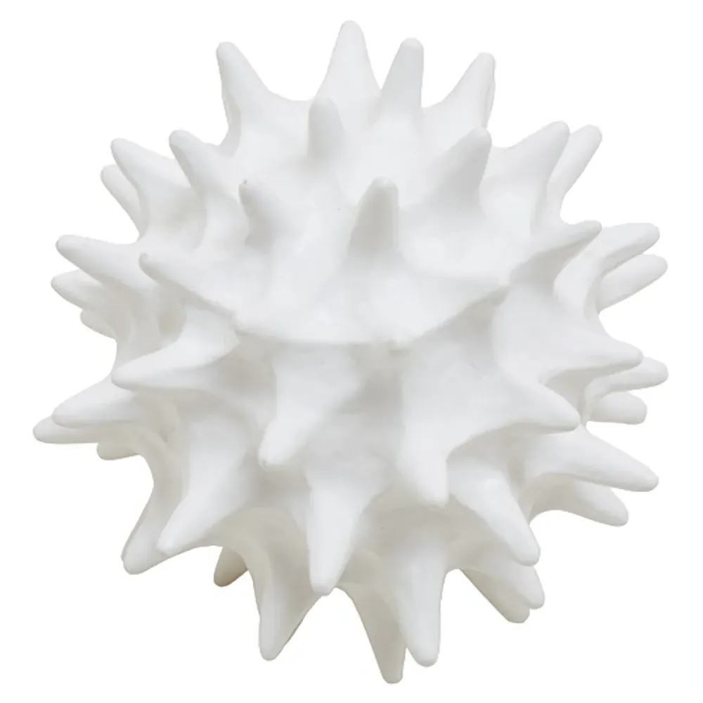 Copernicus Large Global Resin Sculpture - White