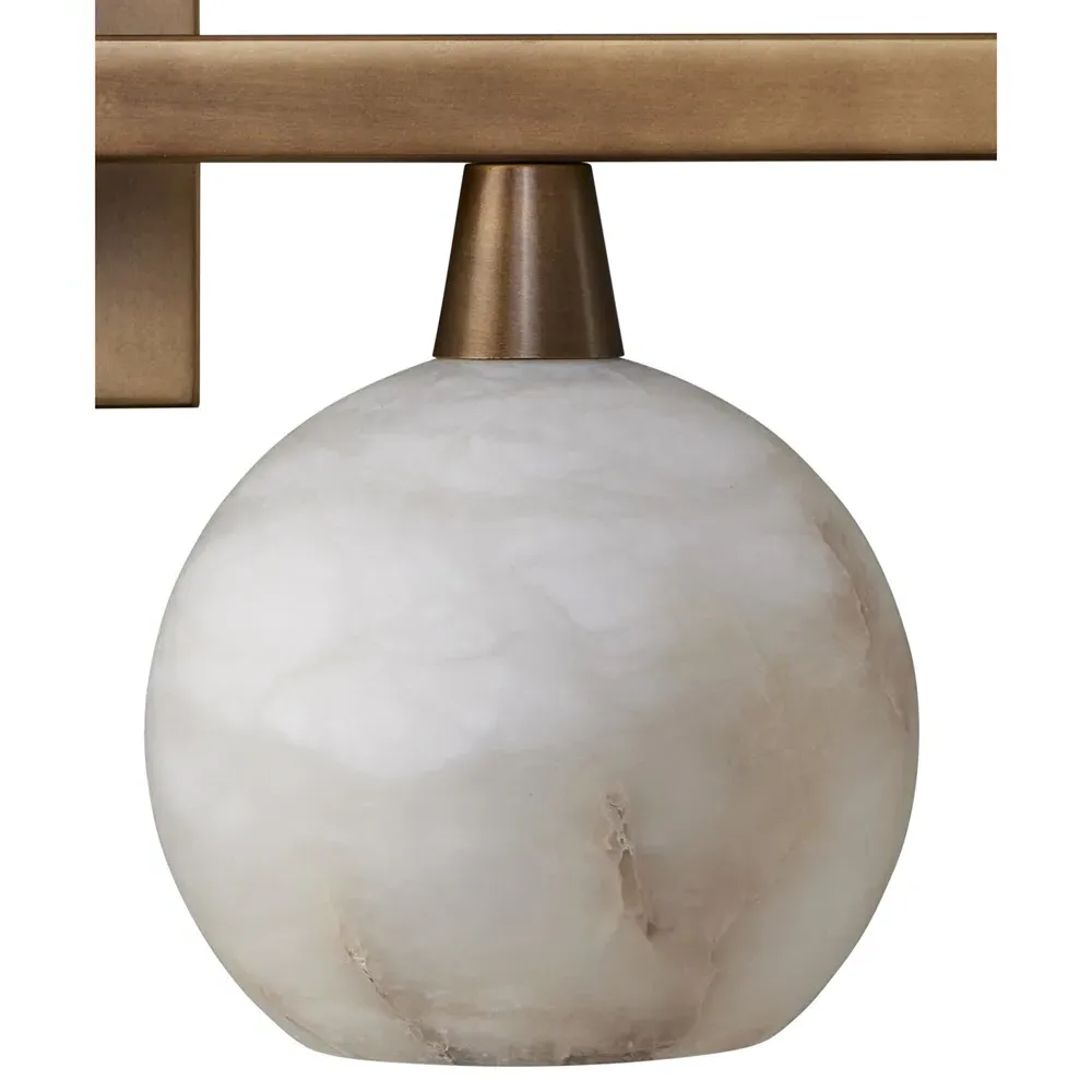 Cora Bath Bar Sconce - Brass, Alabaster