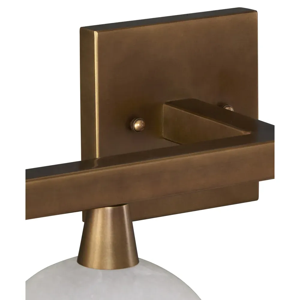 Cora Bath Bar Sconce - Brass, Alabaster