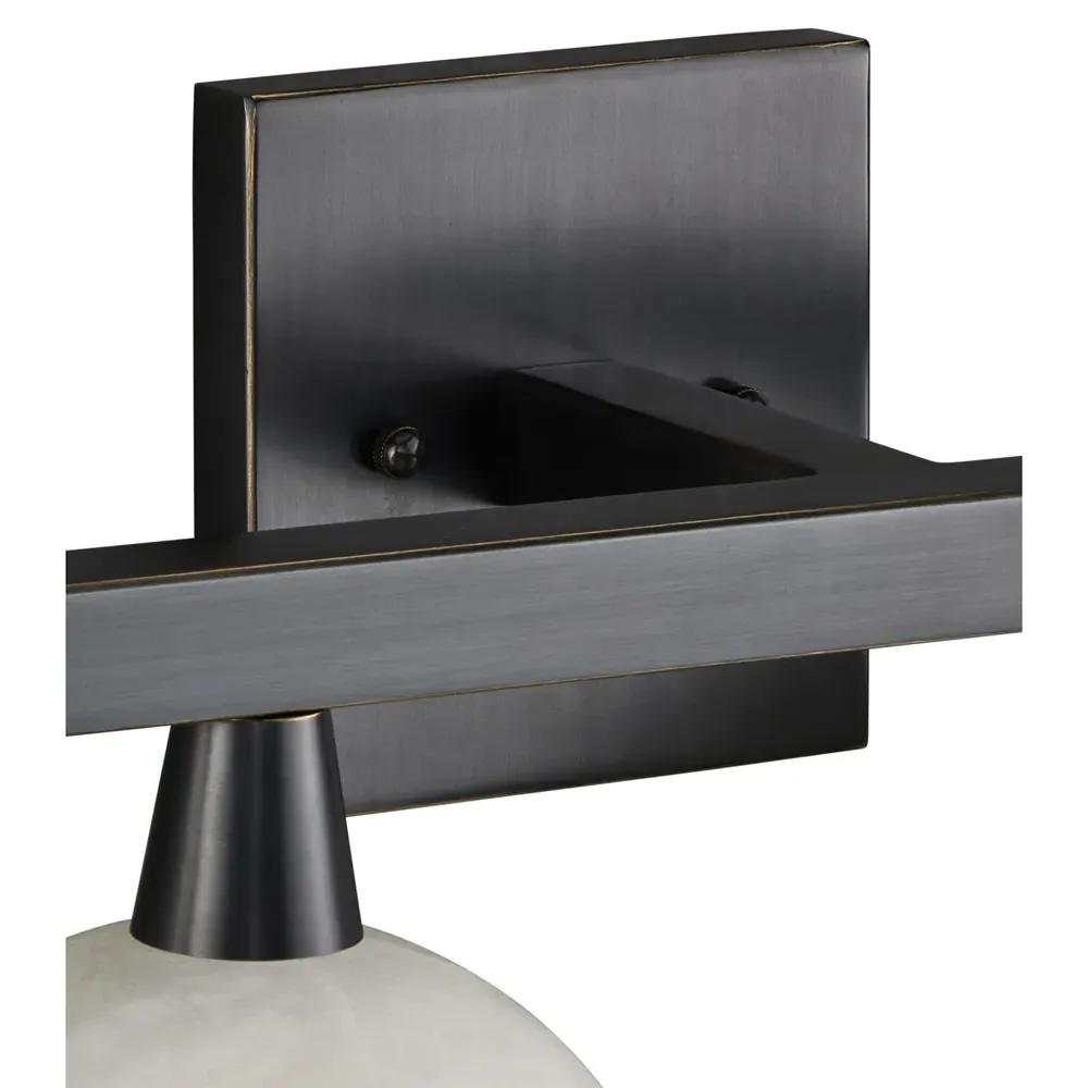 Cora Bath Bar Sconce - Oil Rubbed Bronze, Alabaster