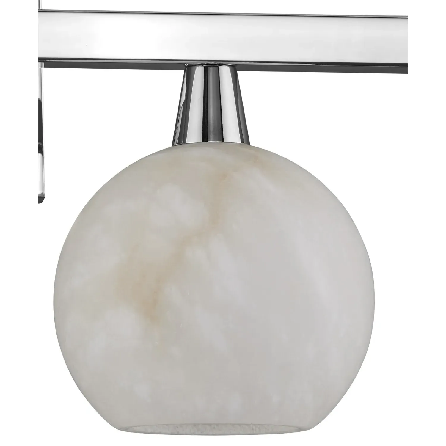 Cora Bath Bar Sconce - Polished Nickel, Alabaster