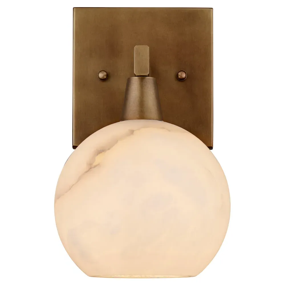 Cora Bath Wall Sconce - Brass, Alabaster