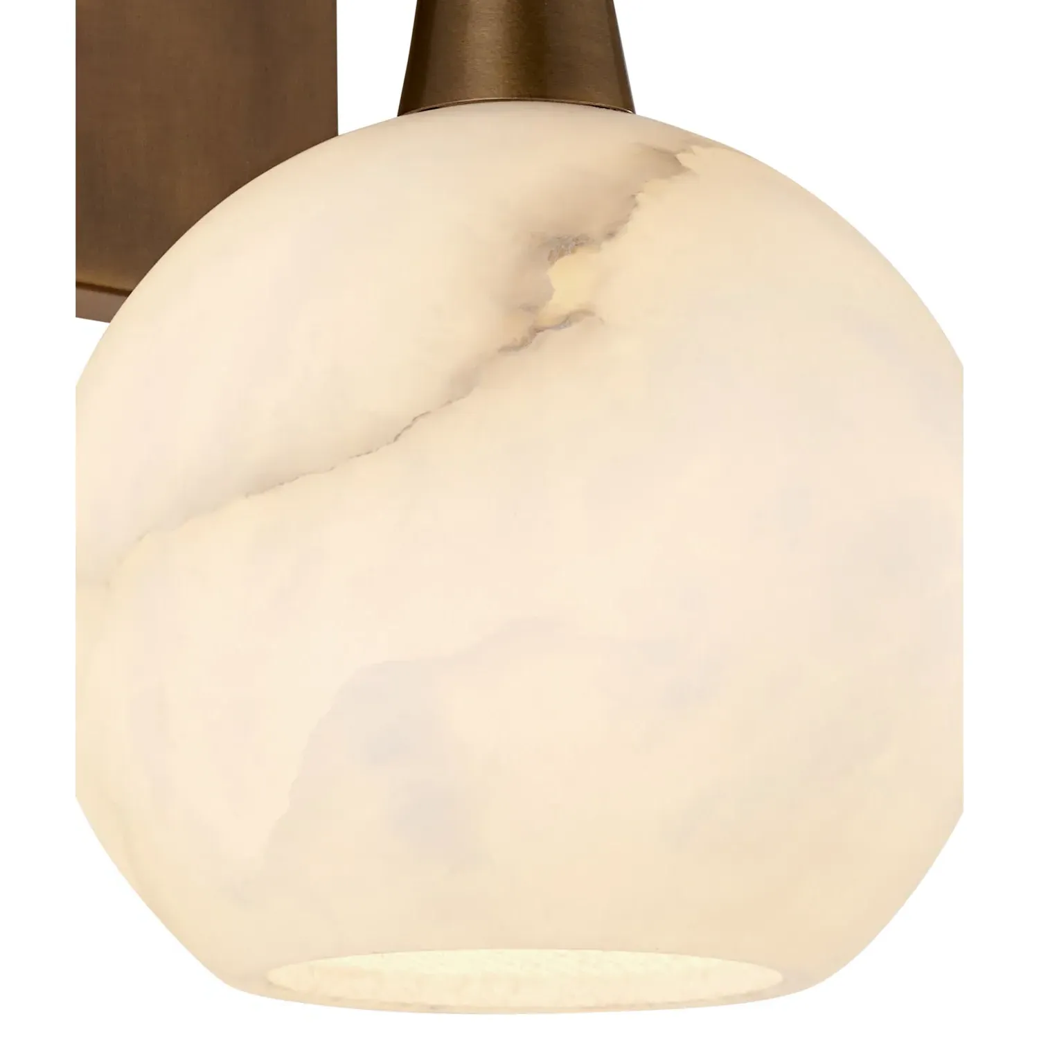 Cora Bath Wall Sconce - Brass, Alabaster