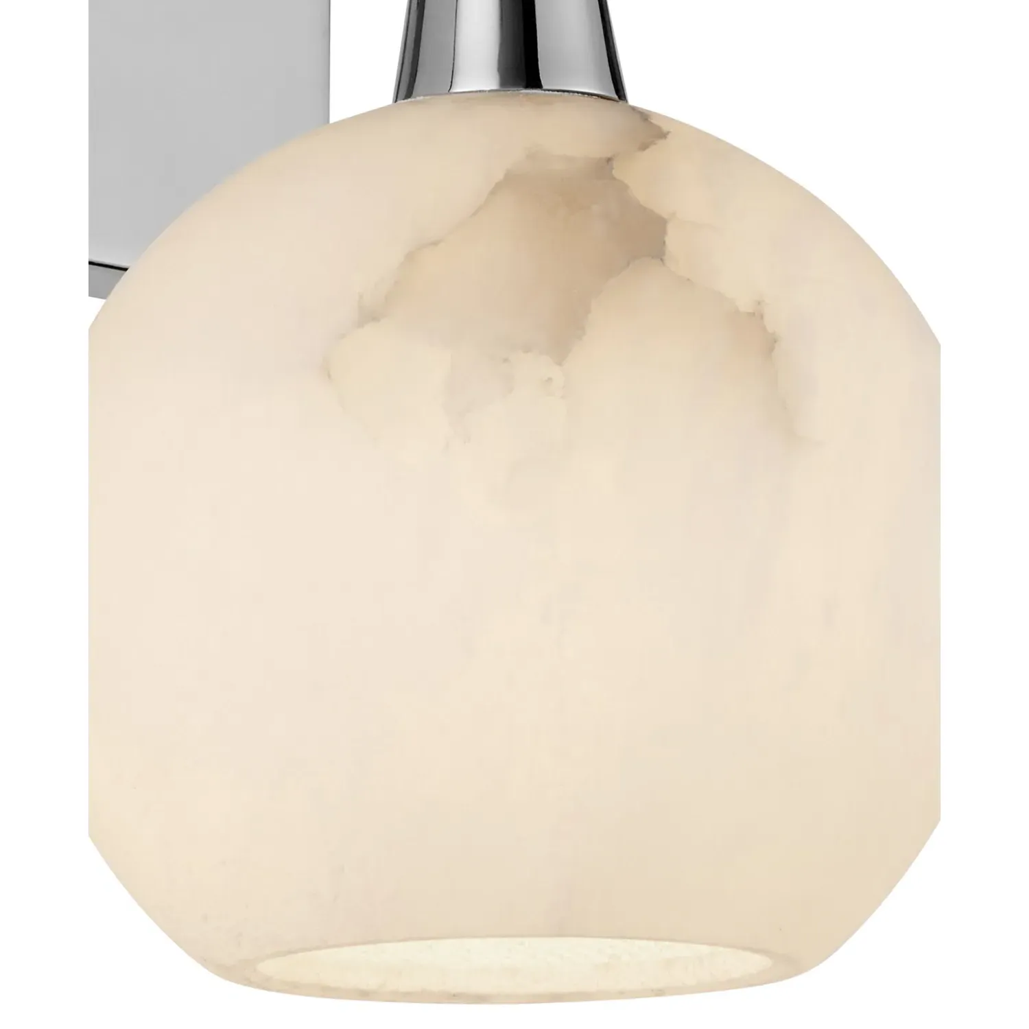 Cora Bath Wall Sconce - Polished Nickel, Alabaster