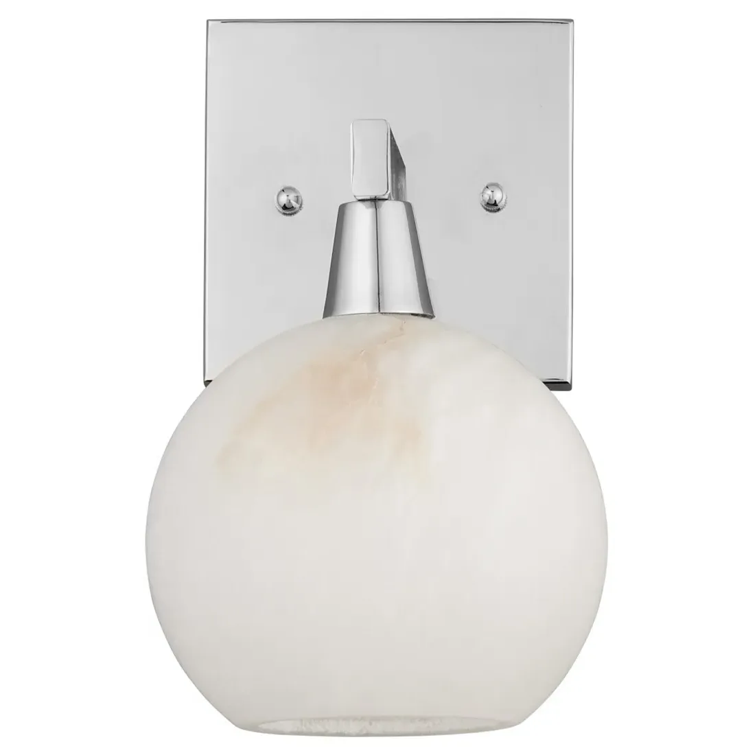 Cora Bath Wall Sconce - Polished Nickel, Alabaster