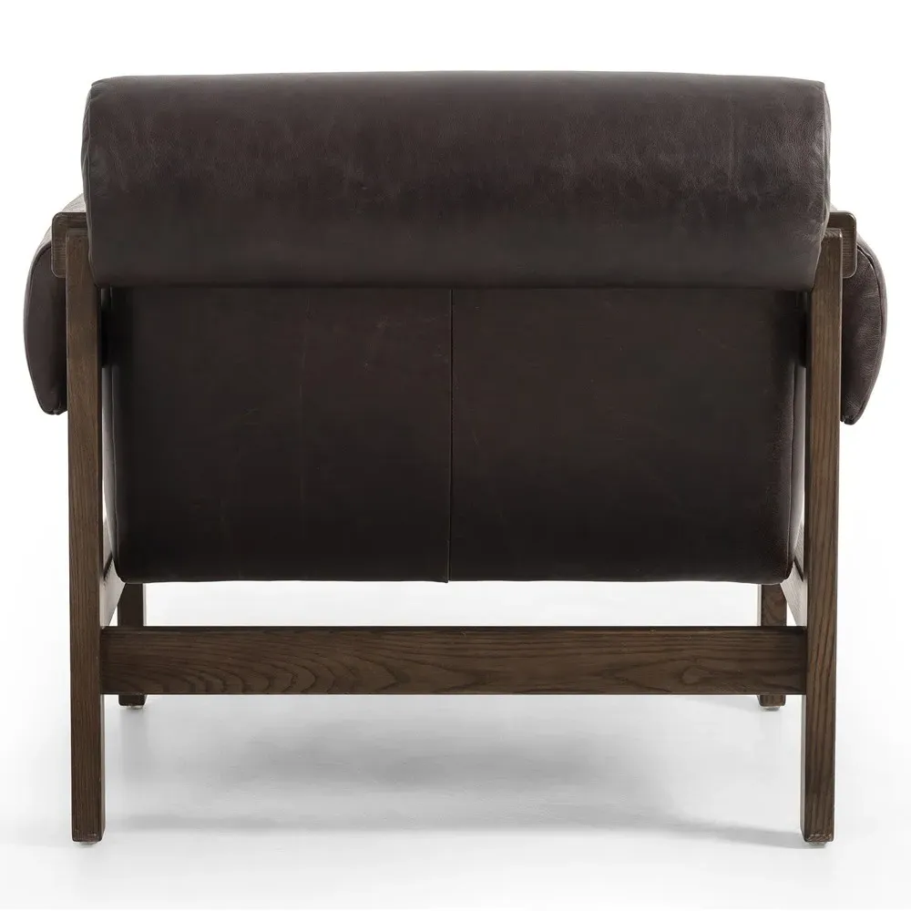 Cora Club Chair - Brown, Leather
